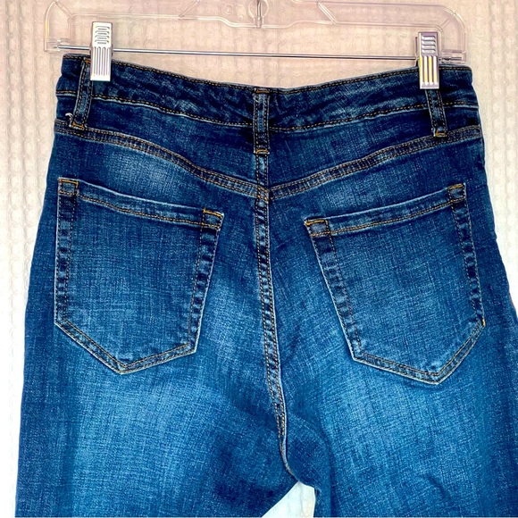 Ella Moss women Dark blue High waist straight leg jeans zipper front Sz 6/28 - Picture 8 of 16